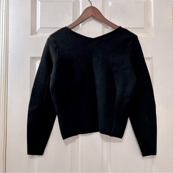 Maeve Anthropologie Sweater Lupita V-Neck Women's Black Size XS - Picture 2 of 7